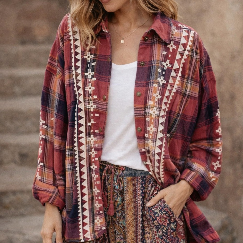 We The Free by Free People Nordic Chill shirt jacket.